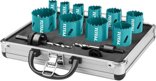 Total Hole Saw Kit in Case for Wood, Metal and Plastic