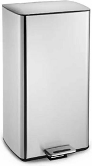 Delta Cleaning Metallic Waste Bin 30lt with Pedal Inox