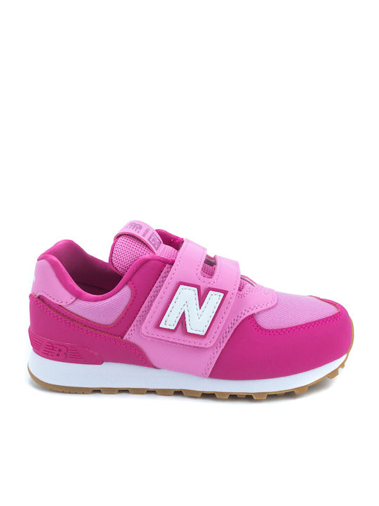 574 Youth Kids Sneakers with Scratch Pink