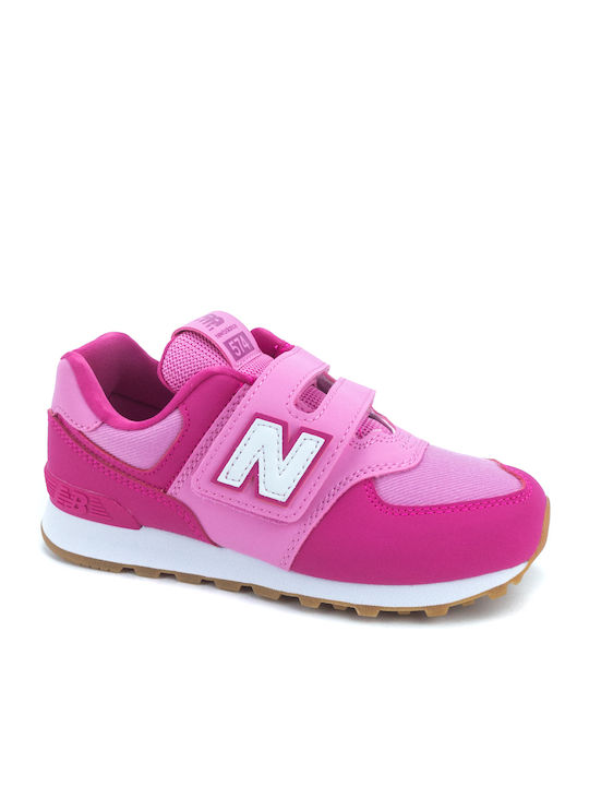 574 Youth Kids Sneakers with Scratch Pink