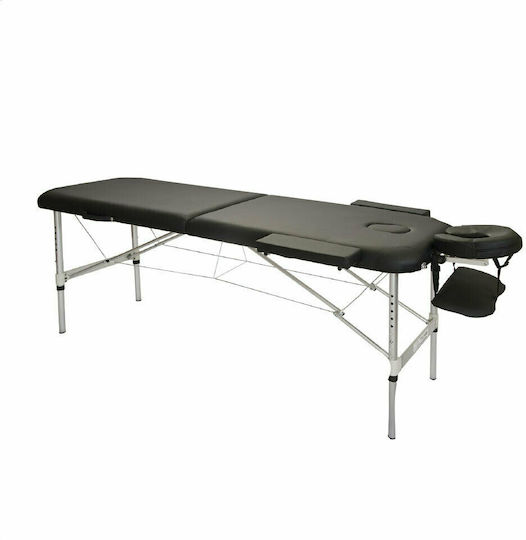 Mobiak Metallic Portable/Folding Black Massage and Physiotherapy Bed 185x60cm
