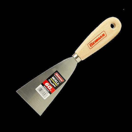 Benman Handle Joint Knife Metallicός 60mm with Wooden Handle 70806