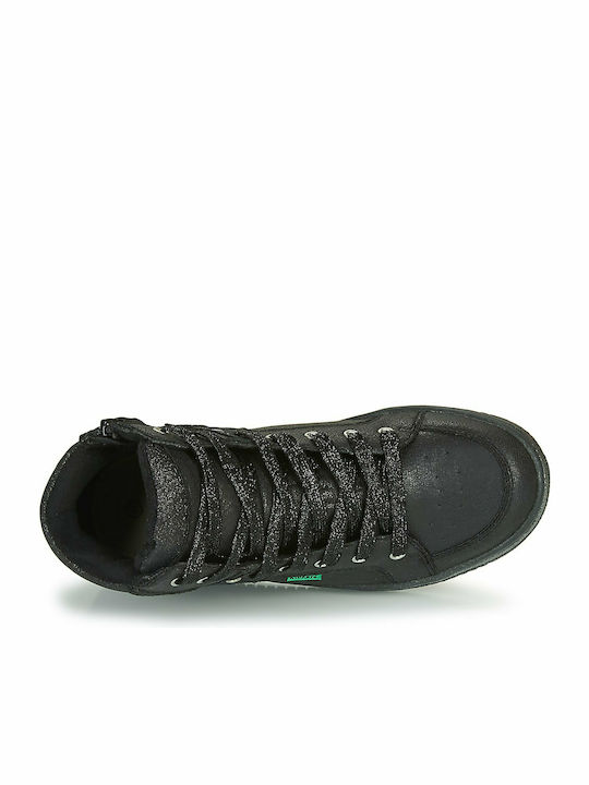 Lowell Παιδικά Sneakers High Ανατομικά Μαύρα