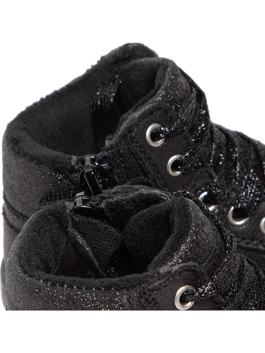 Lowell Παιδικά Sneakers High Ανατομικά Μαύρα