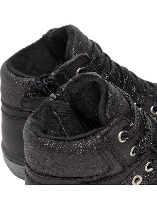 Lowell Παιδικά Sneakers High Ανατομικά Μαύρα