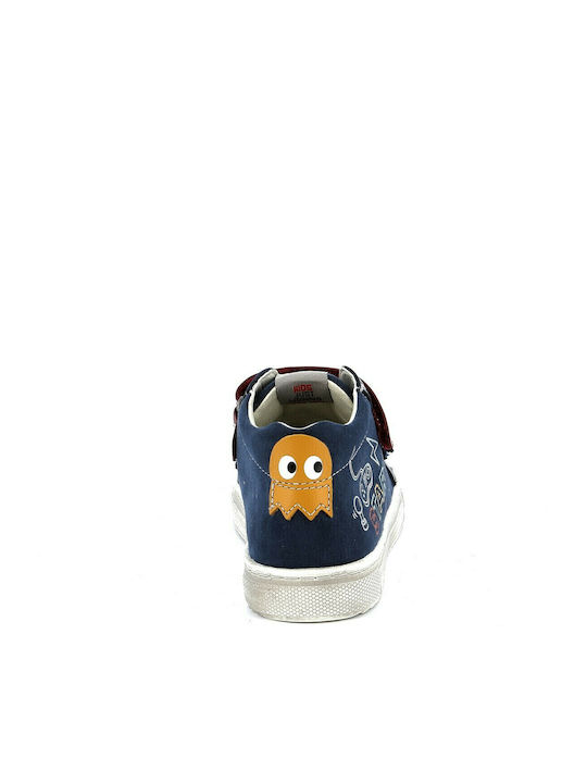 Παιδικά Sneakers High Ανατομικά με Σκρατς Μπλε