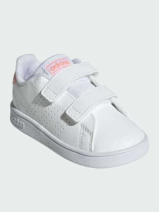 Vorteil ADVANTAGE Kinder Sneakers mit Klettverschluss Cloud White / Acid Red