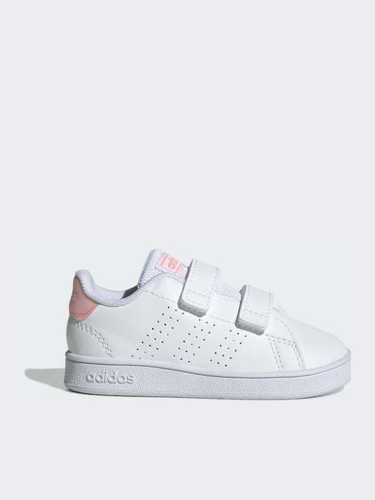Vorteil ADVANTAGE Kinder Sneakers mit Klettverschluss Cloud White / Acid Red