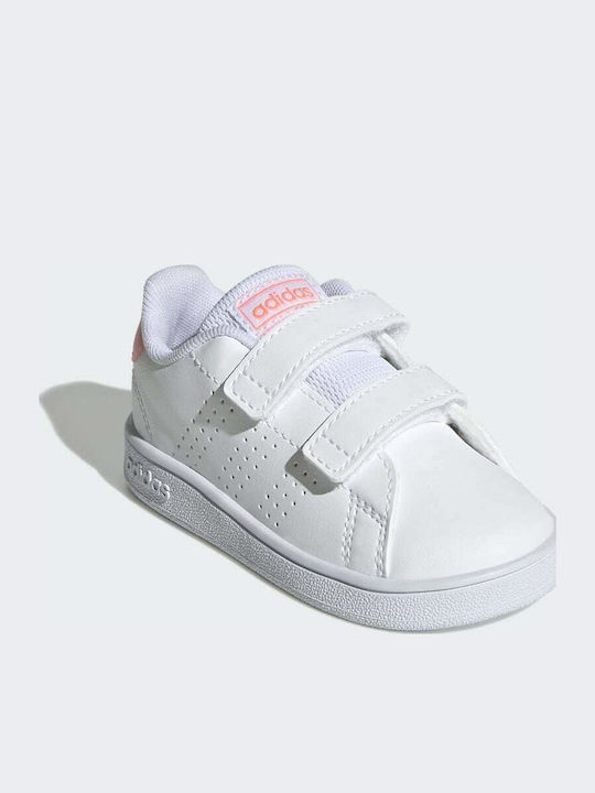 Vorteil ADVANTAGE Kinder Sneakers mit Klettverschluss Cloud White / Acid Red