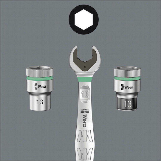 Wera Nüsse Pneumatisch Sechskant mit Vierkant-Antrieb 1/2" Set 3Stück