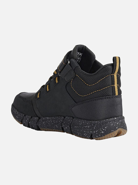 Flexyper ABX Παιδικά Sneakers High Ανατομικά με Σκρατς Μαύρα