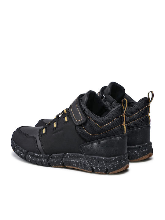 Flexyper ABX Παιδικά Sneakers High Ανατομικά με Σκρατς Μαύρα
