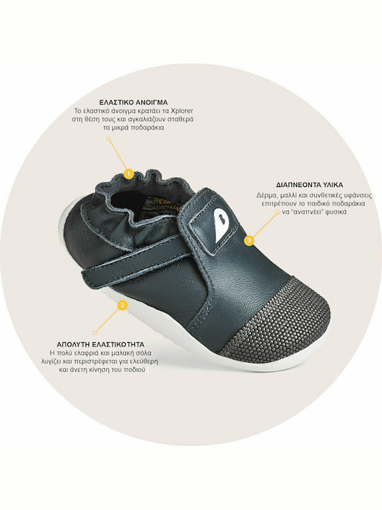 Xplorer Go Trainer Παιδικά Sneakers Ανατομικά με Σκρατς Κόκκινα