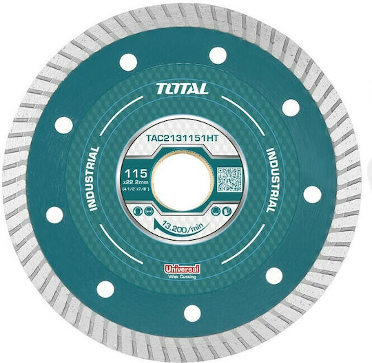 Total Δίσκος Κοπής Δομικών Υλικών 115mm