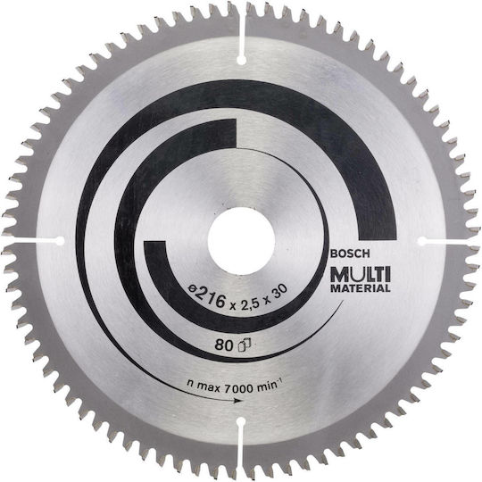 Bosch Saw blade Multi Material 216mm Cutting Disc Wood Hole Diameter 216mm with 80 Teeth 1pcs