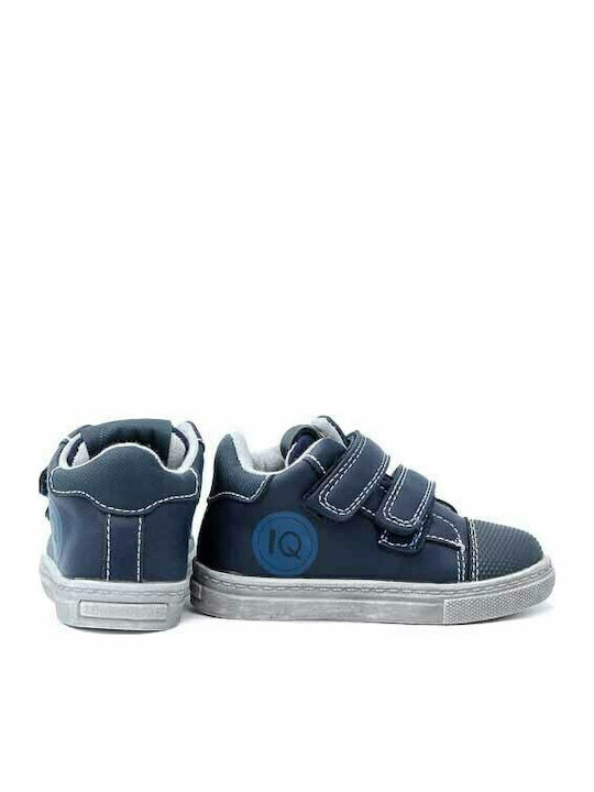 Pedro 135 Παιδικά Sneakers High Ανατομικά με Σκρατς Navy Μπλε