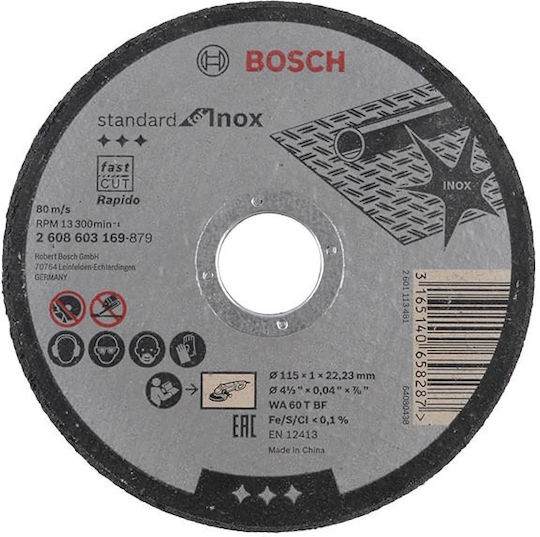 Bosch Schneidscheibe Metall mit 60 Zähnen 115mm 25Stück