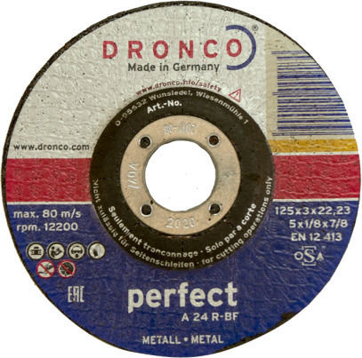 Dronco Cutting Disc Metal A 24 R Cutting Disc Metal Hole Diameter 125mm 1pcs