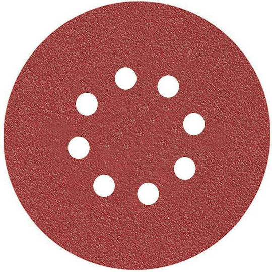 Morris Aluminium Oxide Velcro Orbital Sander Sanding Sheet K120 with 6 Holes 150x150mm