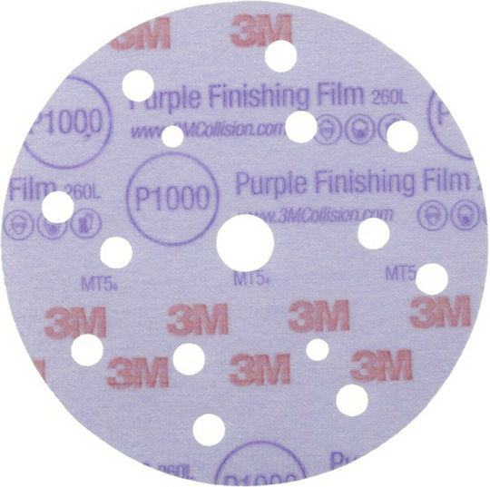 3M Finishing Abrasive Disc Hookit Orbital Sander Sanding Sheet K1500 with 15 Holes 150x150mm