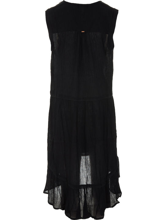 Funky Buddha Women's Maxi Kimono Beachwear Black