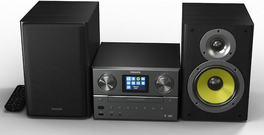 Philips Ηχοσύστημα 2.0 TAM8905 TAM8905/10 100W με CD Player, WiFi και Bluetooth Μαύρο