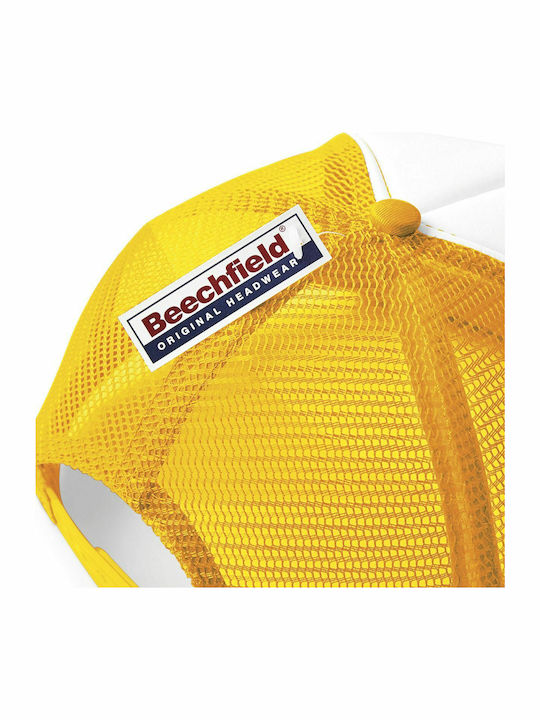B645 Jockey mit Netz und geradem Schirm Yellow / White