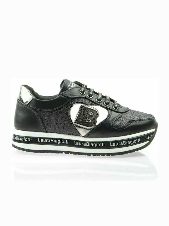 6644 Παιδικά Sneakers Ανατομικά Μαύρα