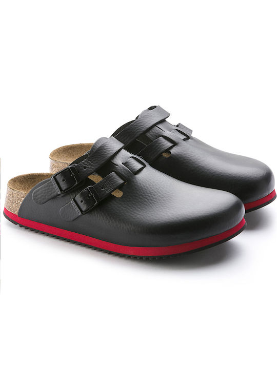Birkenstock Kay SL Professional Δερμάτινα Ανατομικά Σαμπό Μαύρα