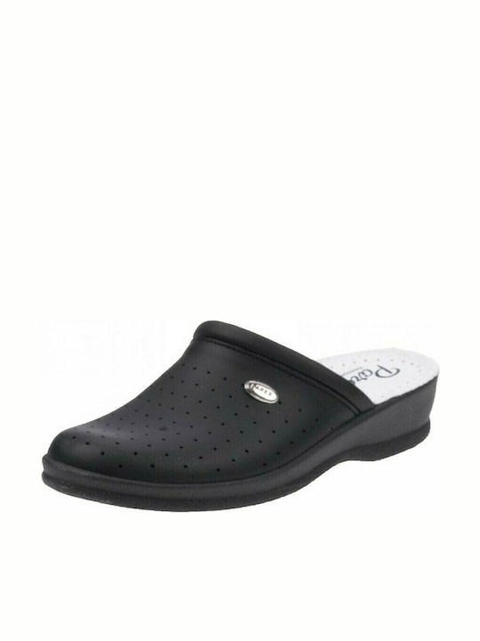 Parex Women's Leather Anatomic Clogs Black