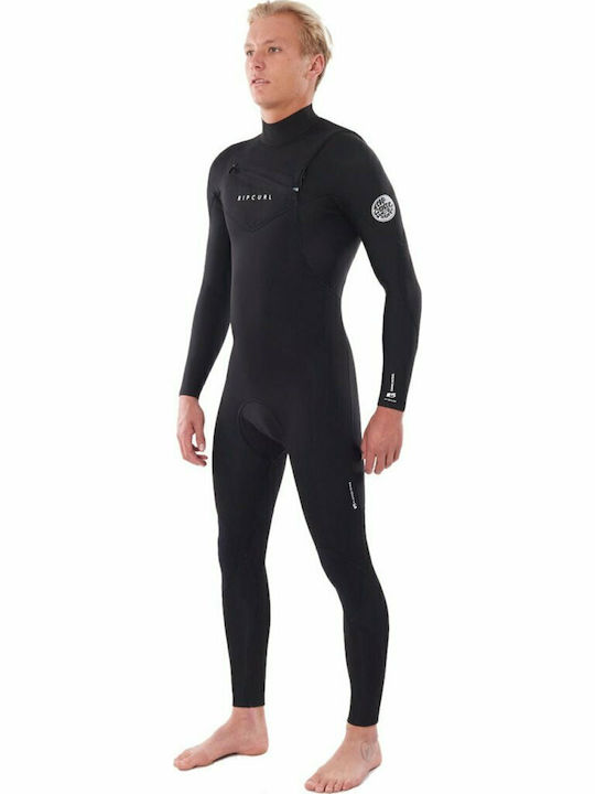 Rip Curl Мъжки Dawn Patrol Chest Zip Wetsuit Гащеризон Водолазен Костюм с Цип Черен 5мм