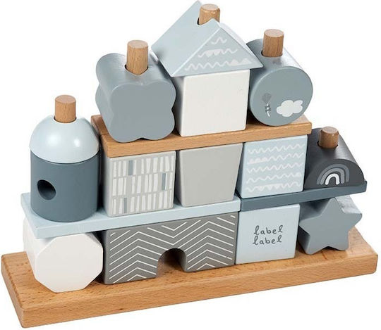 Label Label Παιχνίδι Στοίβαξης Stacking Blocks από Ξύλο για 18+ Μηνών