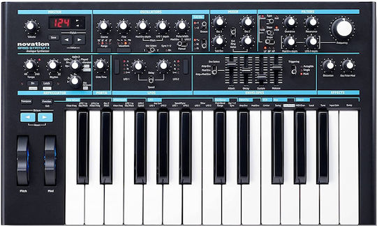 Novation Synthesizer Bass Station II with 25 Dynamic Keys Black