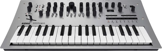 Korg Synthesizer Minilogue mit 37 Dynamisch Tasten Silber