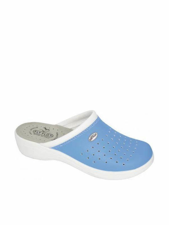Fly Flot Women's Leather Anatomic Purple Clogs