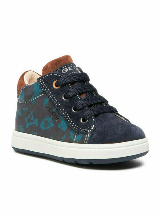 Geox Παιδικά Sneakers High Ανατομικά για Αγόρι Navy Μπλε