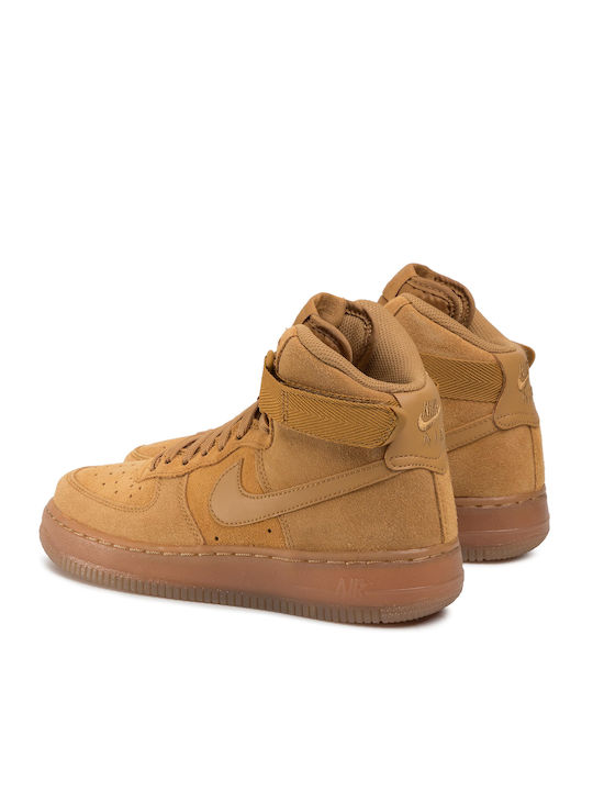 Air Force 1 Air Force 1 Kinder Sneakers Hoch mit Klettverschluss Wheat / Gum Light Brown