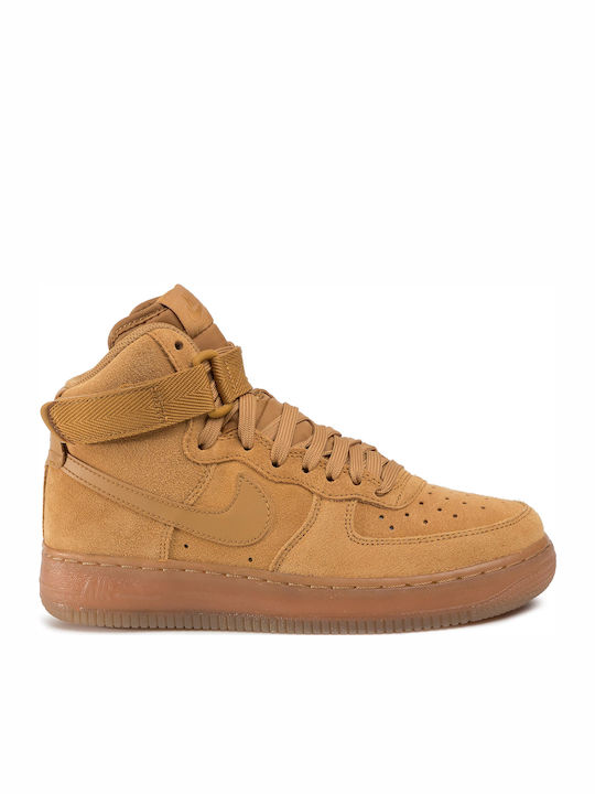 Air Force 1 Air Force 1 Kinder Sneakers Hoch mit Klettverschluss Wheat / Gum Light Brown