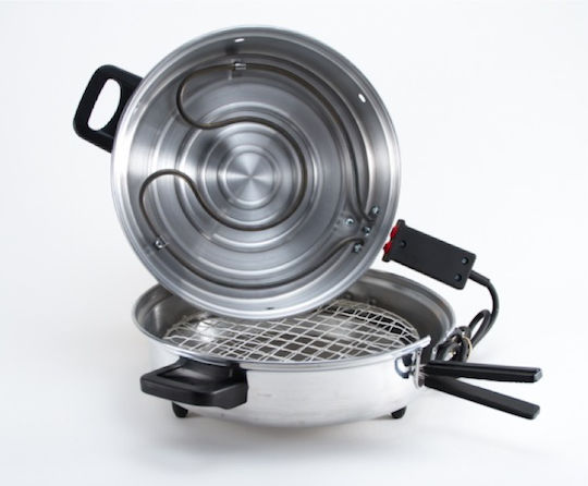 FOINIX Tabletop Electric Grill Aluminium Grill 1000W with Lid 33cmx33cmcm