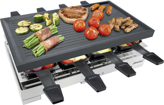 Steba Tischplatte Elektrogrill Raclette Geriffelte Platte 1200W mit einstellbarem Thermostat 40.5cmx24cmcm
