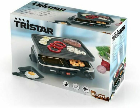 Tristar Настолни Електрическа скара Раклет Оребрена плоча 500W 22брx18брсм.