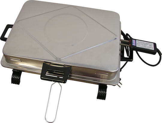 Oscar Plus Tabletop Electric Grill Grill 1150W Inox with Lid 36cmx26cmcm