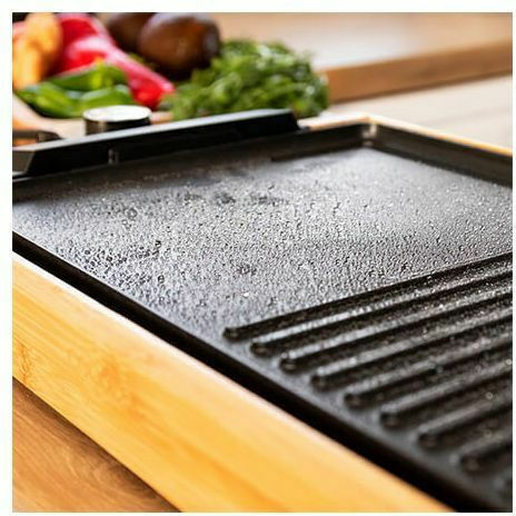 Cecotec Tasty & Grill 2000 Tabletop Electric Grill Smooth and Ribbed Plate 2000W with Adjustable Thermostat 37.5cmx24.5cmcm