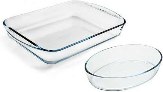 Pyrex Essentials Ορθογώνιο Πυρίμαχο Σκεύος Γυάλινο 30cm 2τμχ