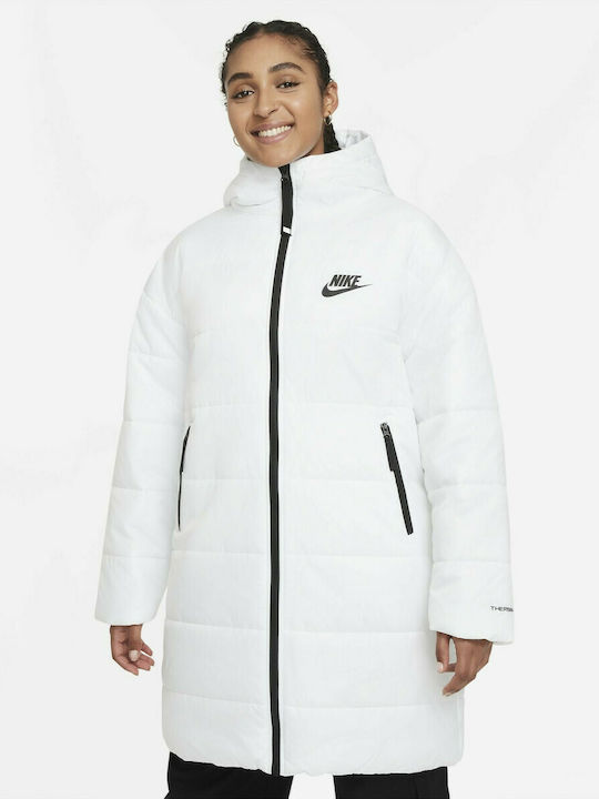 Nike Therma Fit Repel Μακρύ Γυναικείο Puffer Μπουφάν για Χειμώνα Λευκό  DJ6999-100 | Skroutz.gr