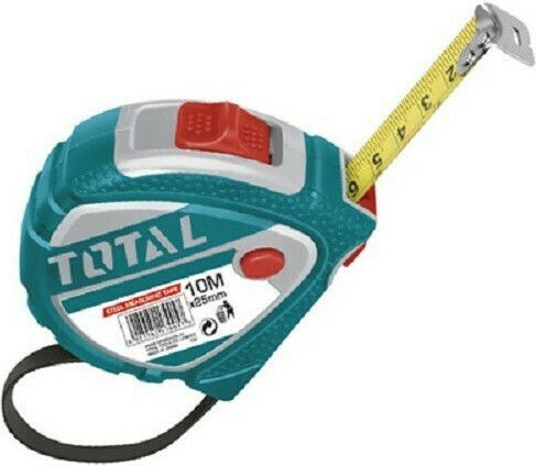 Total Tape Measure with Auto-Rewind 25mm x 10m