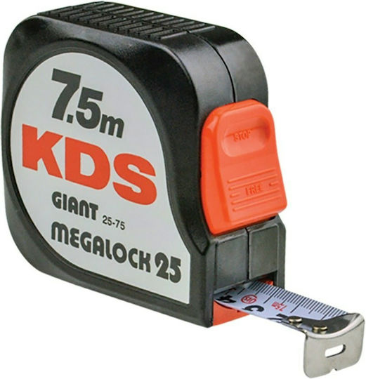KDS Giant Megalock Tape Measure with Auto-Rewind 25mm x 7.5m