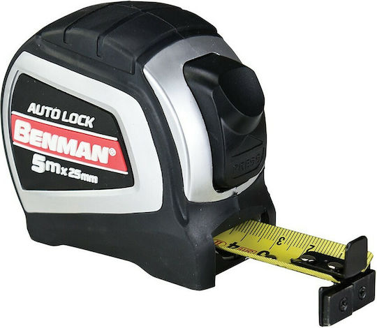Benman Tape Measure with Auto-Rewind and Magnet 25mm x 8m