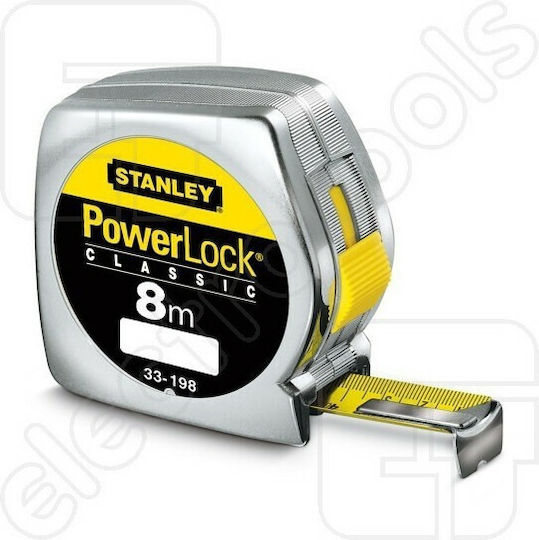 Stanley Powerlock Tape Measure with Auto-Rewind 25mm x 8m