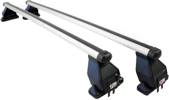 Menabo Aluminum Car Roof Bars 130cm for Citroen C4 Picasso 5D 2006-2013 for Cars with Factory Roof Bars Set with Roof Rack Legs Black